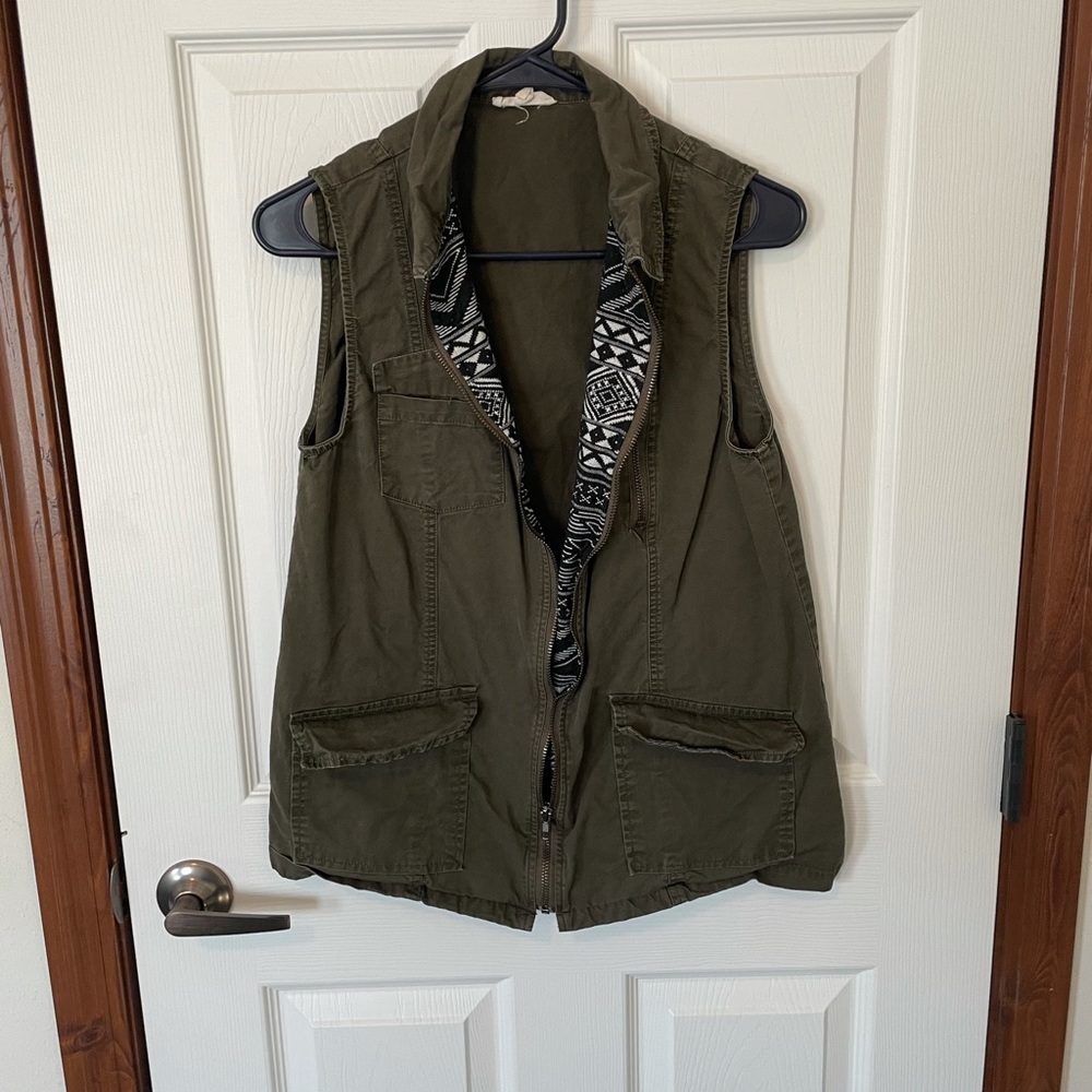 Women’s olive green vest
